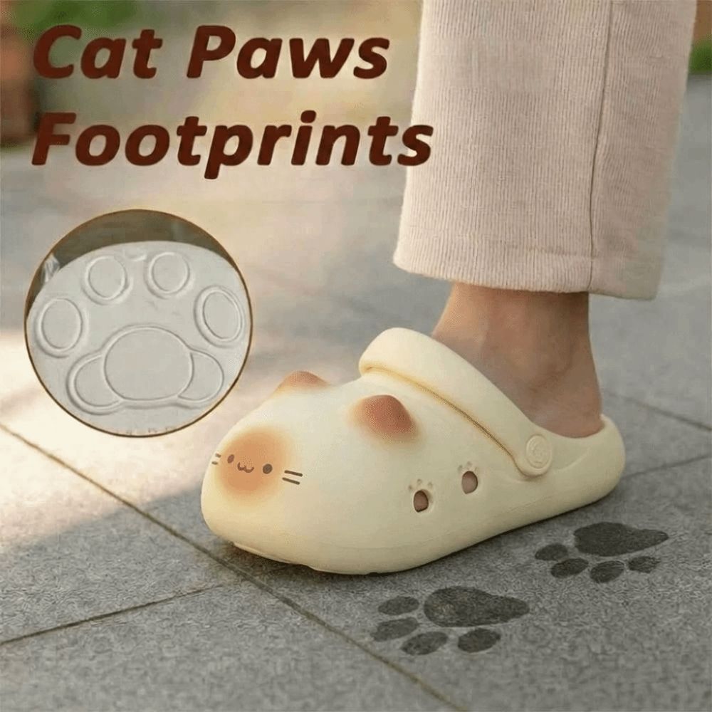 愛らしい防水猫スリッパ、猫の足型のつま先が閉じたつま先の猫ス - Cat Claw Bark のレビューと価格