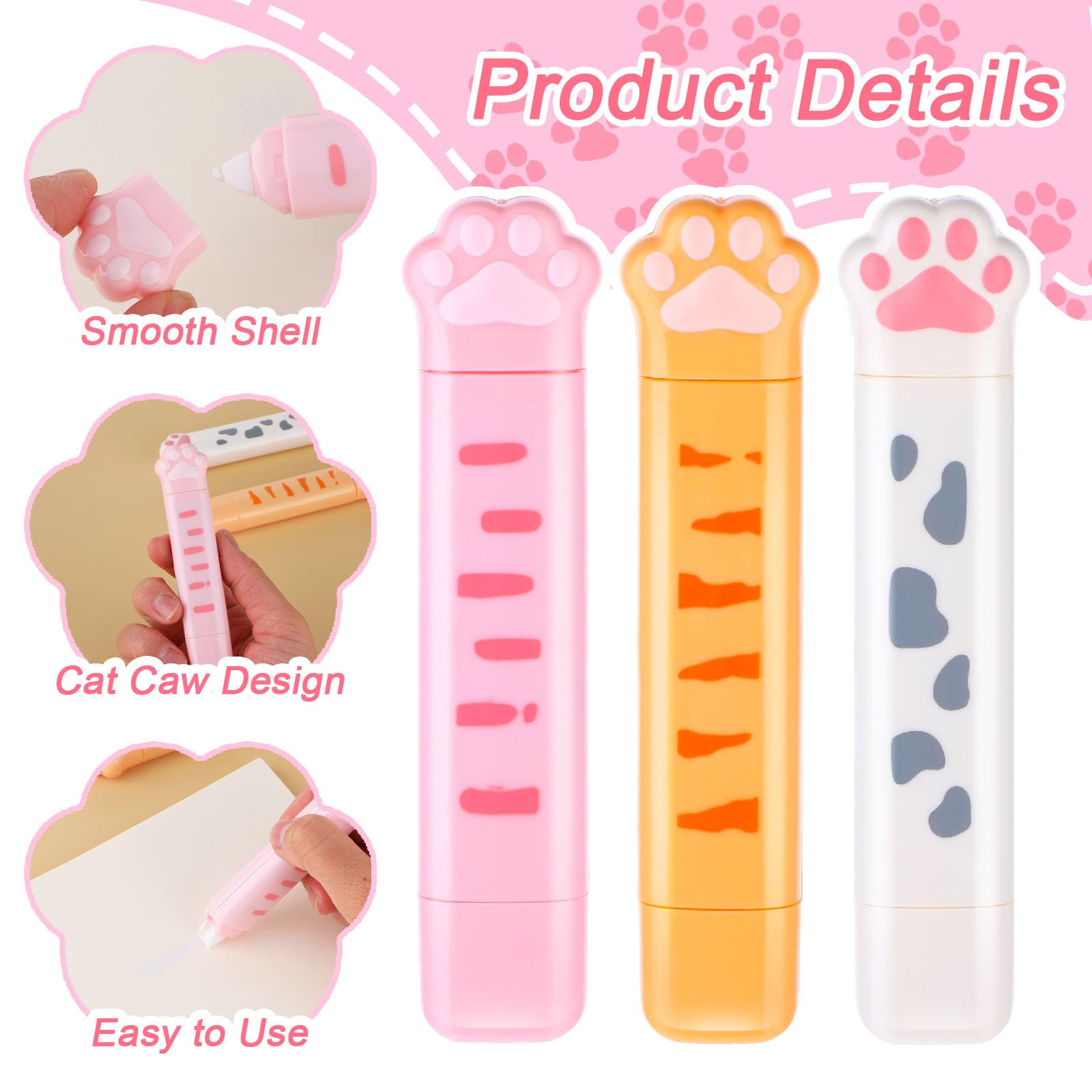 1/3 個ホワイトアウト両面粘着テープ、修正テープ、2 in - Cat Claw Bark のレビューと価格