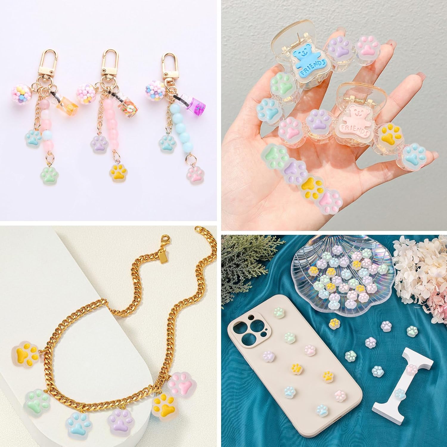 100 キャビティミニ猫の足型シリコーン DIY ペンダント - Cat Claw Bark のレビューと価格