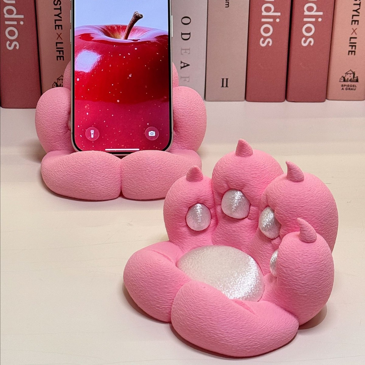 かわいい猫の足の形をしたデスクオーナメント。電話やタブレット - Cat Claw Bark のレビューと価格