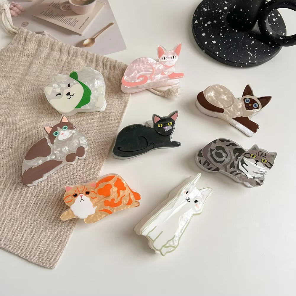 新しい猫のヘアクリップ、女性用キュートな小さなヘアピン、ショ - Cat Claw Bark のレビューと価格